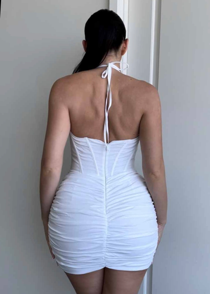 francesca's corset dress Helena Satin Corset Mini Dress