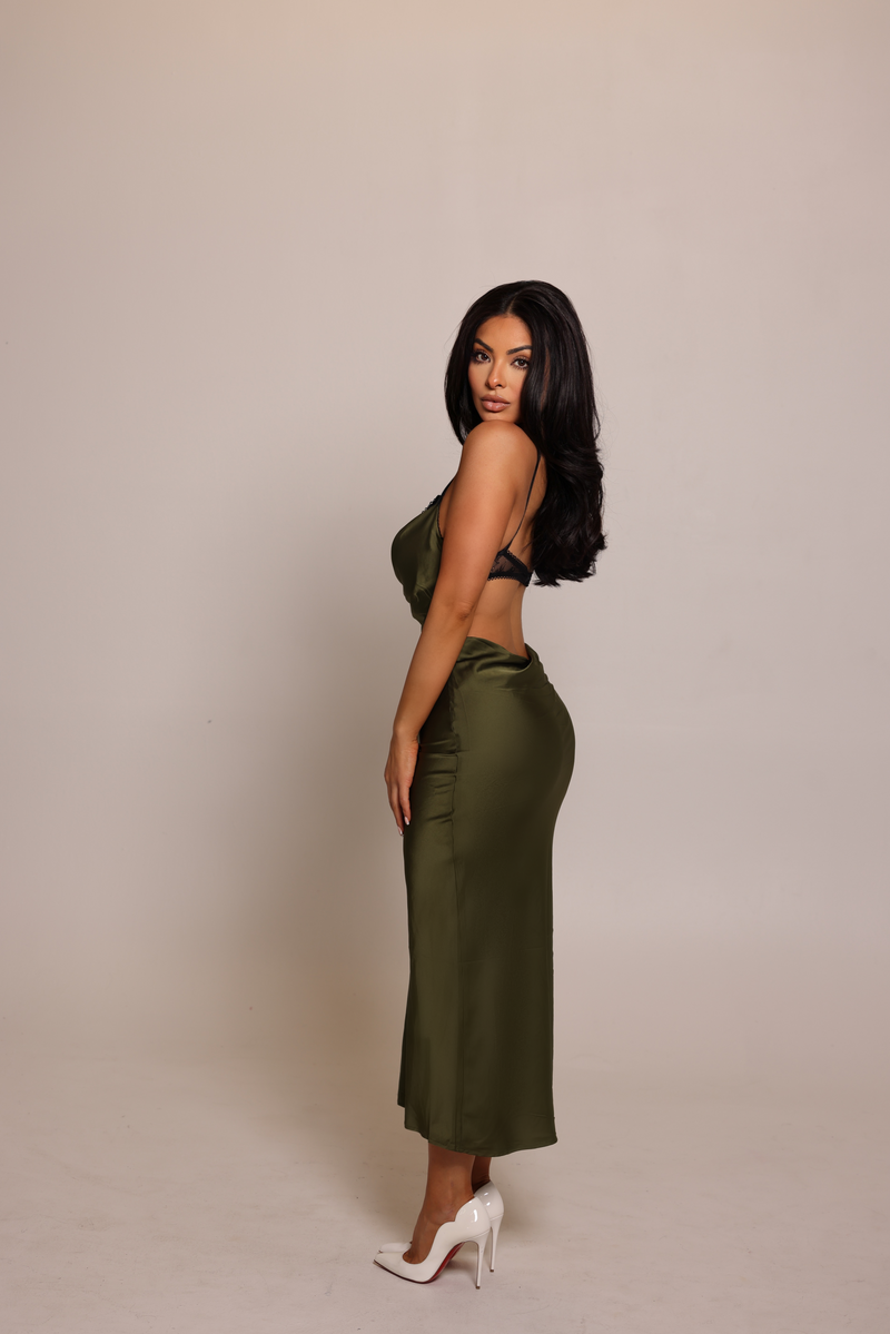 OLIVIA MAXI SILK DRESS