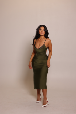 OLIVIA MAXI SILK DRESS